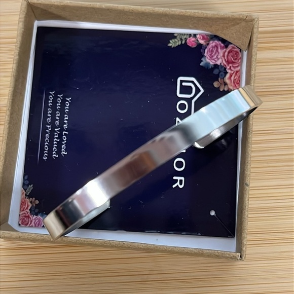 Brand New Inspirational Stainless Steel Adjustable Cuff Bracelet Bangle Engraved - Picture 10 of 12
